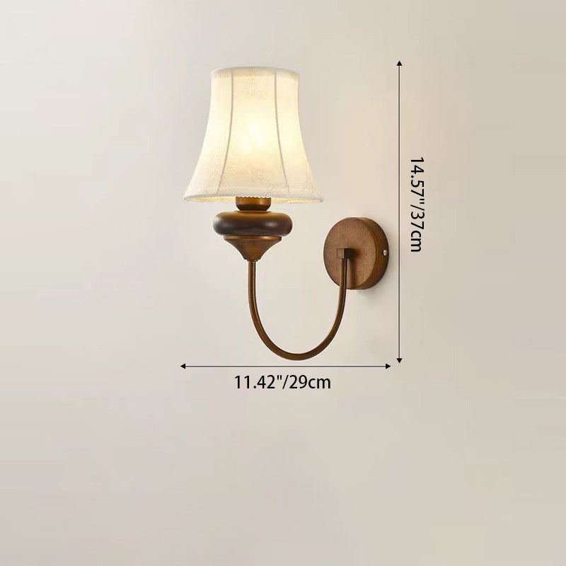 Floral Pattern Drum Shape Wall Lamp