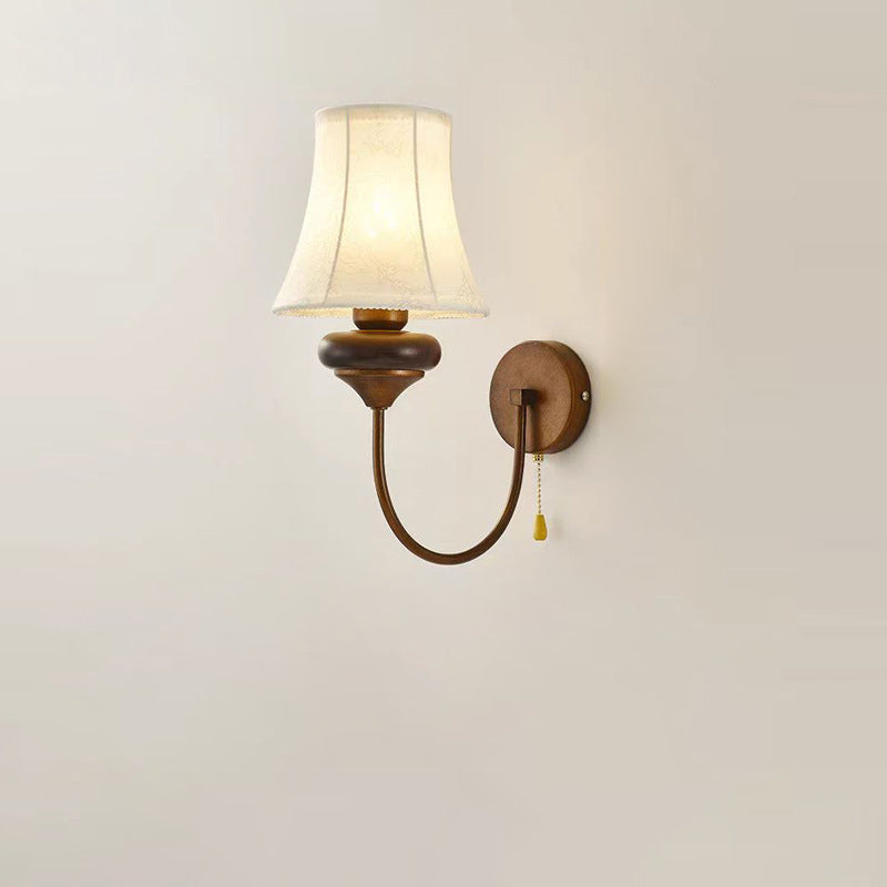 Floral Pattern Drum Shape Wall Lamp