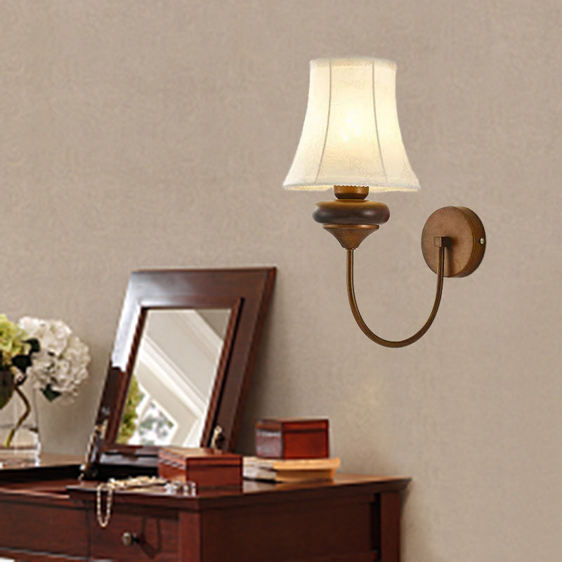 Floral Pattern Drum Shape Wall Lamp