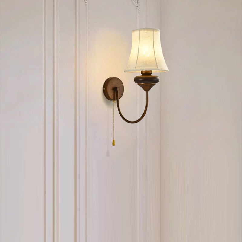 Floral Pattern Drum Shape Wall Lamp