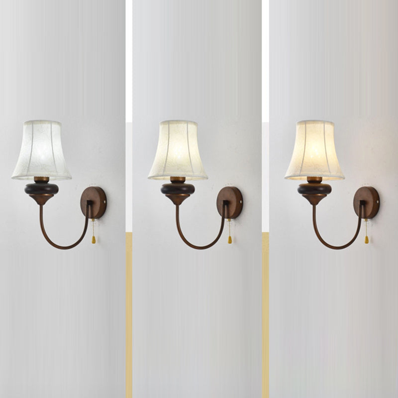 Floral Pattern Drum Shape Wall Lamp