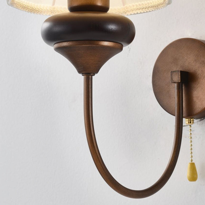 Floral Pattern Drum Shape Wall Lamp
