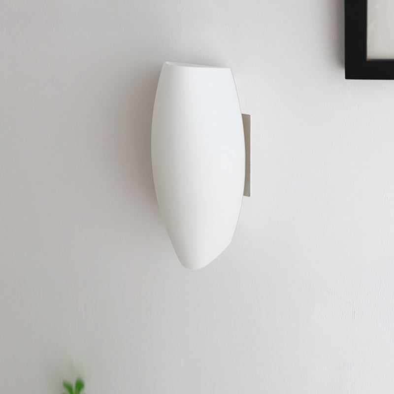 White Curl Glass Iron Wall Lamp