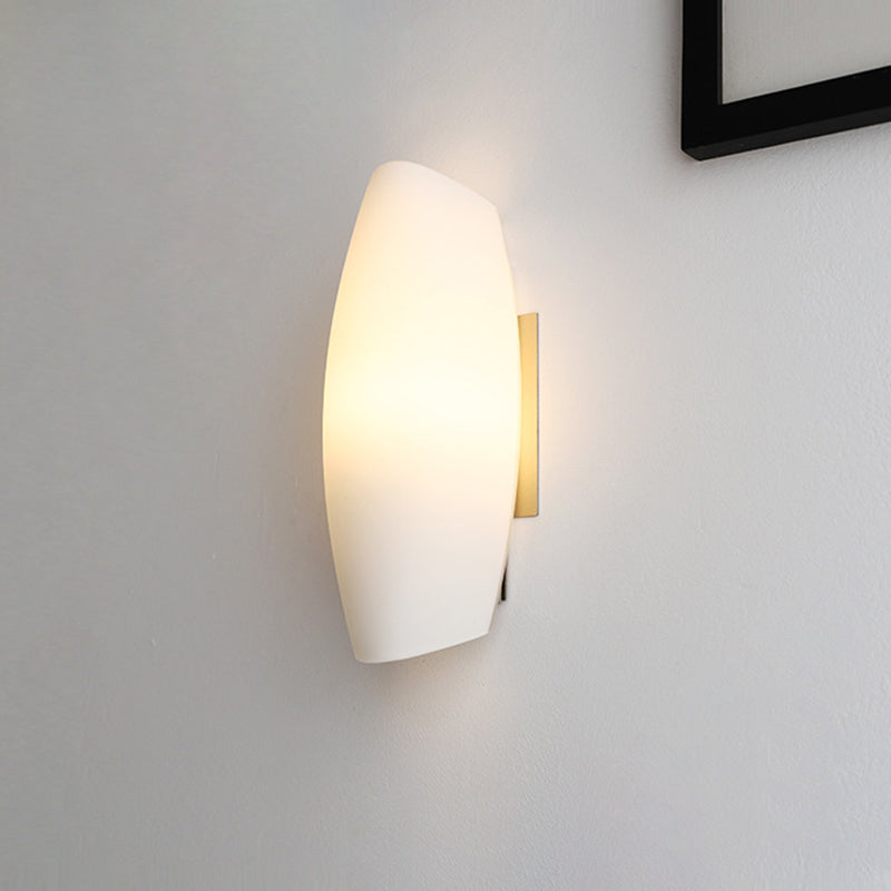 White Curl Glass Iron Wall Lamp