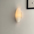 White Curl Glass Iron Wall Lamp
