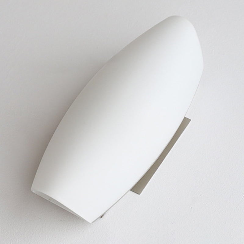 White Curl Glass Iron Wall Lamp