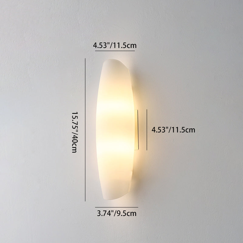 White Curl Glass Iron Wall Lamp