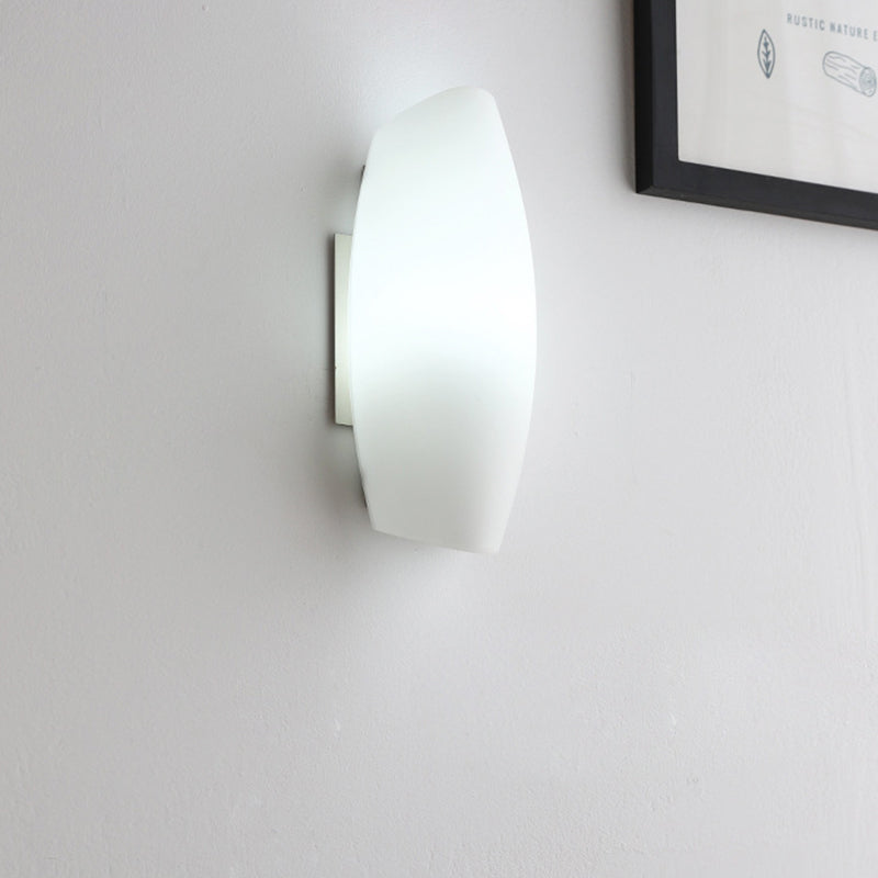 White Curl Glass Iron Wall Lamp