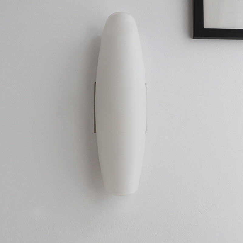 White Curl Glass Iron Wall Lamp