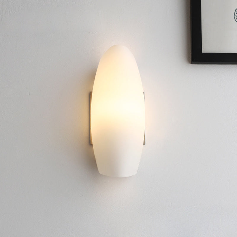 White Curl Glass Iron Wall Lamp