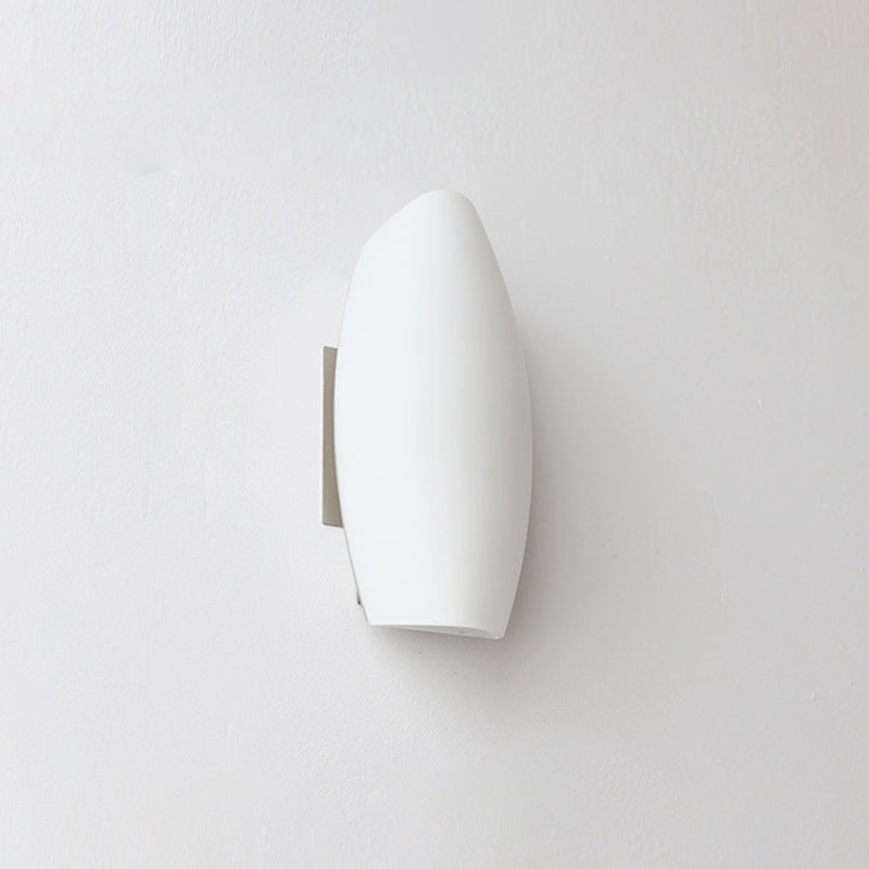 White Curl Glass Iron Wall Lamp