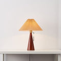 Zipper Switch Pleated Drum Table Lamp