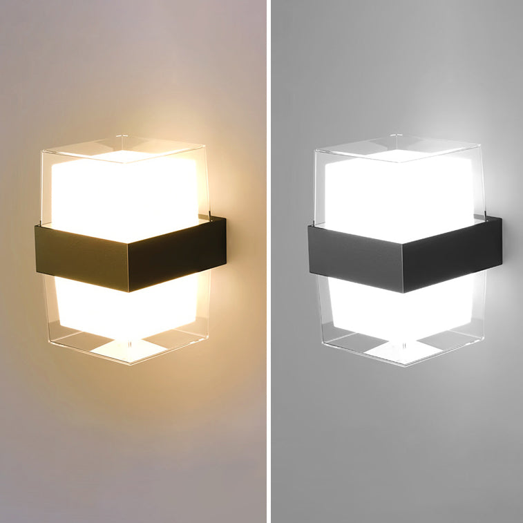 Round Square Plastic Bedroom Wall Lamp