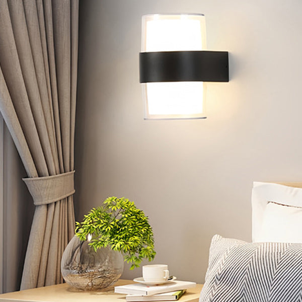 Round Square Plastic Bedroom Wall Lamp