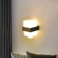 Round Square Plastic Bedroom Wall Lamp