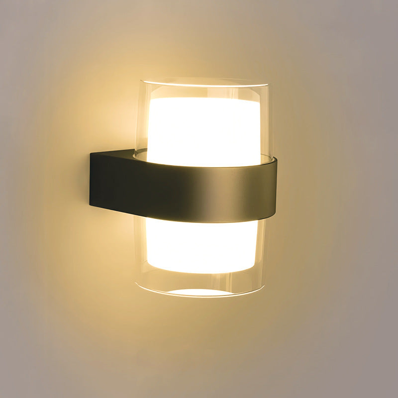 Round Square Plastic Bedroom Wall Lamp