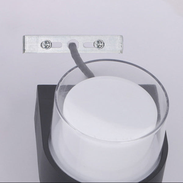 Round Square Plastic Bedroom Wall Lamp