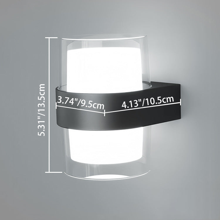 Round Square Plastic Bedroom Wall Lamp