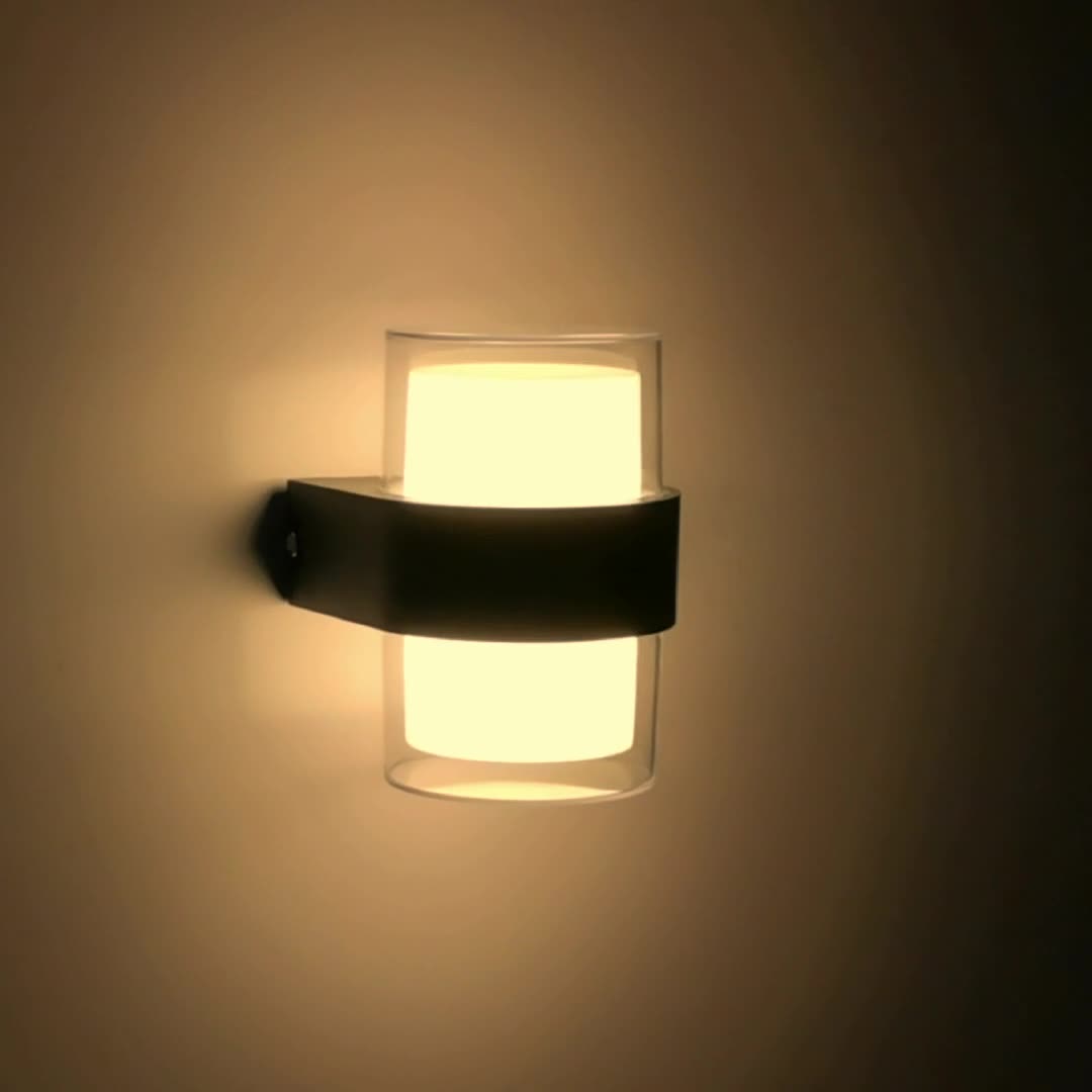 Round Square Plastic Bedroom Wall Lamp