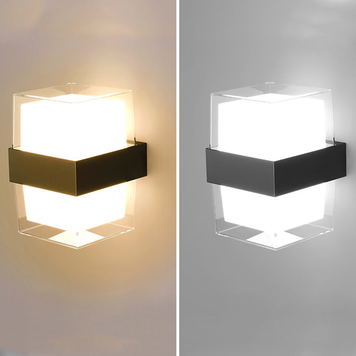 Round Square Plastic Bedroom Wall Lamp