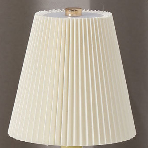 Fabric Ceramic Conic Pleated Table Lamp