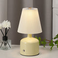Fabric Ceramic Conic Pleated Table Lamp