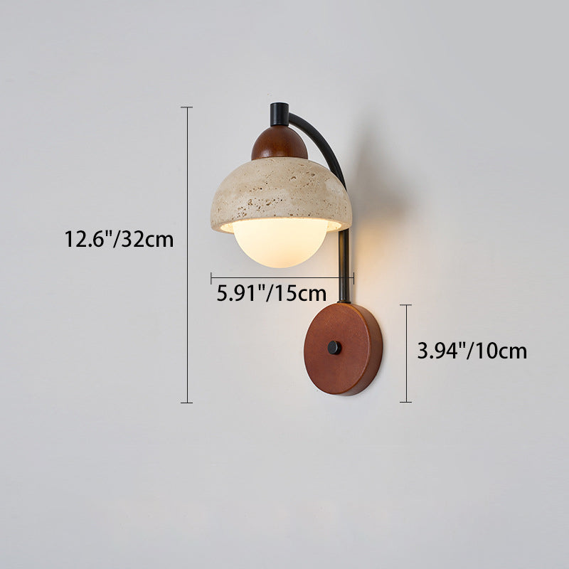 Dome Cylinder Cone Yellow Wall Lamp