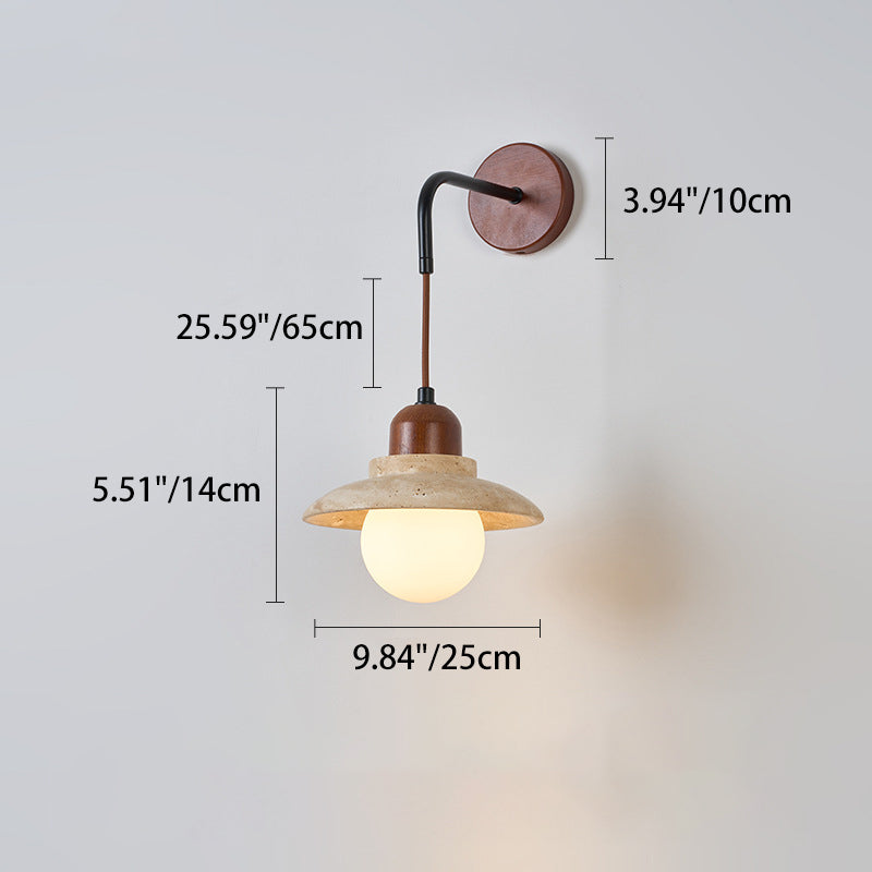 Dome Cylinder Cone Yellow Wall Lamp