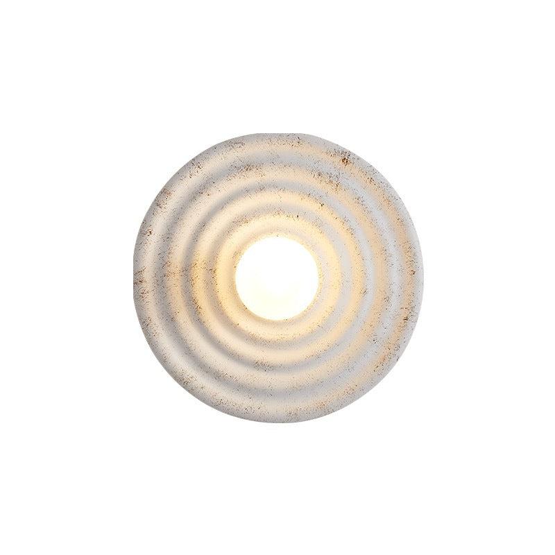 Round Ripple Resin Glass Wall Lamp