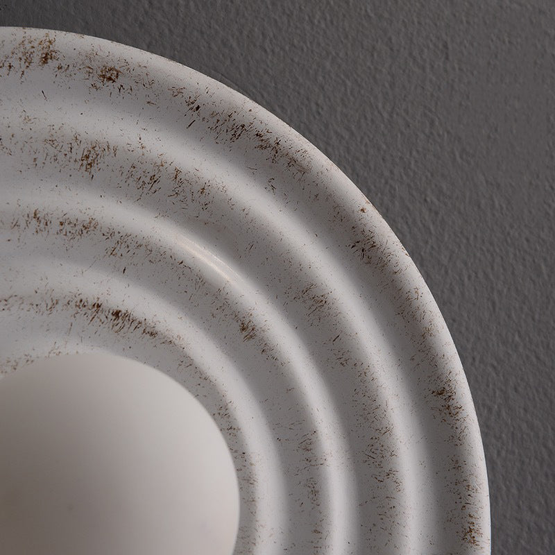 Round Ripple Resin Glass Wall Lamp