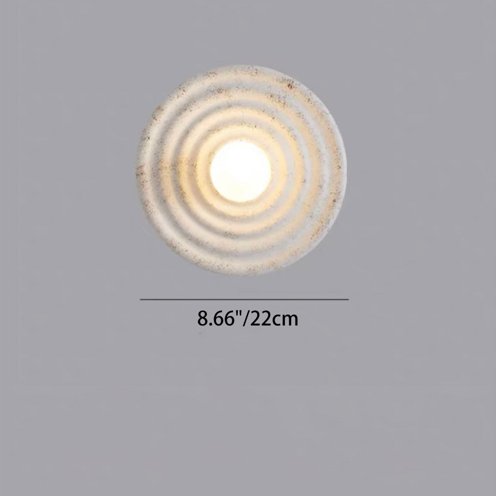 Round Ripple Resin Glass Wall Lamp