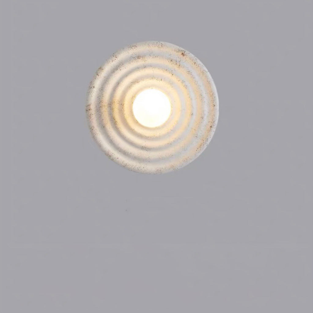 Round Ripple Resin Glass Wall Lamp