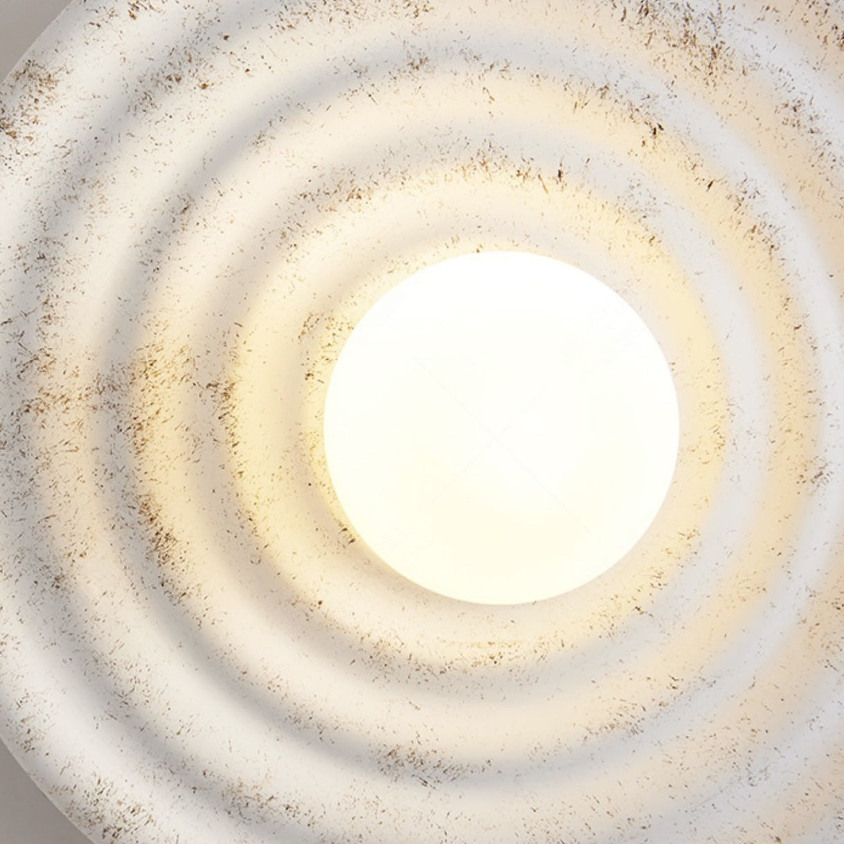 Round Ripple Resin Glass Wall Lamp