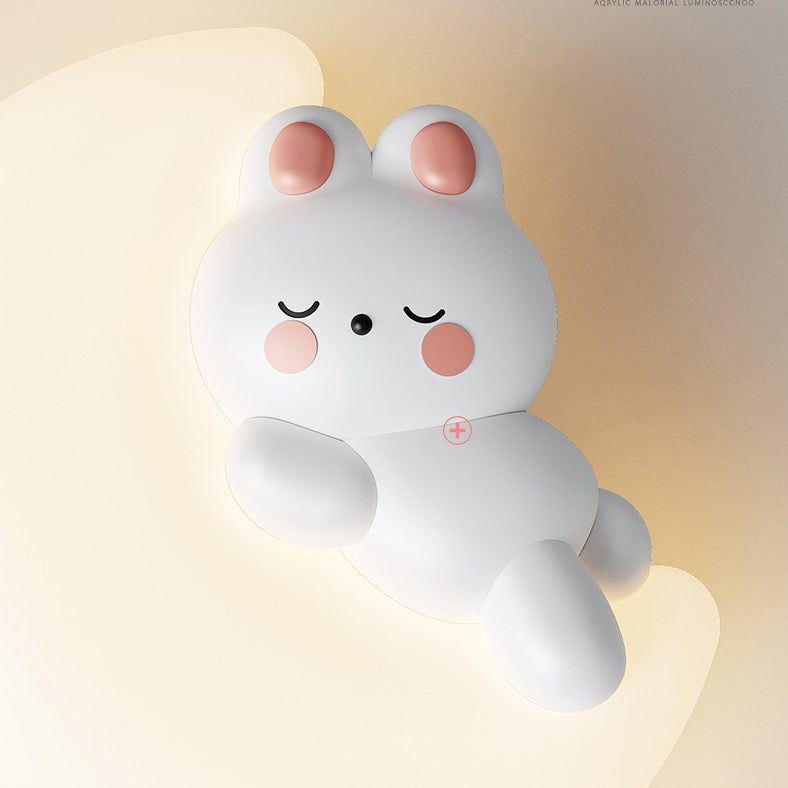 Cartoon Animal Rabbit Bear Wall Lamp