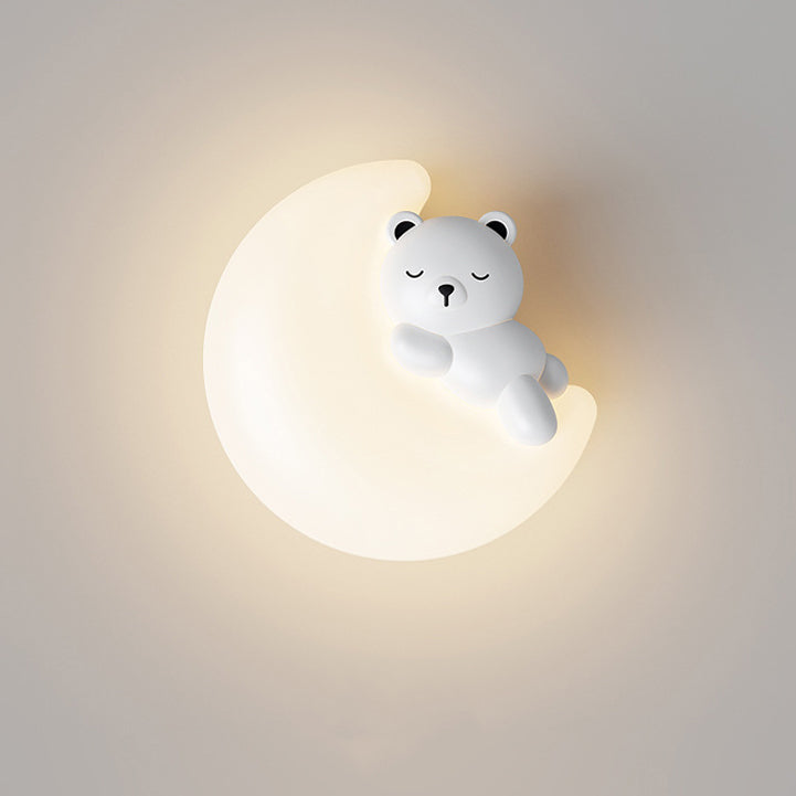 Cartoon Animal Rabbit Bear Wall Lamp