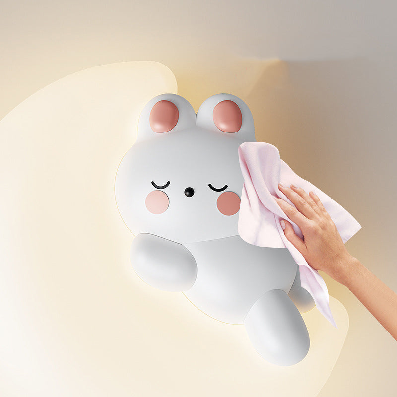 Cartoon Animal Rabbit Bear Wall Lamp