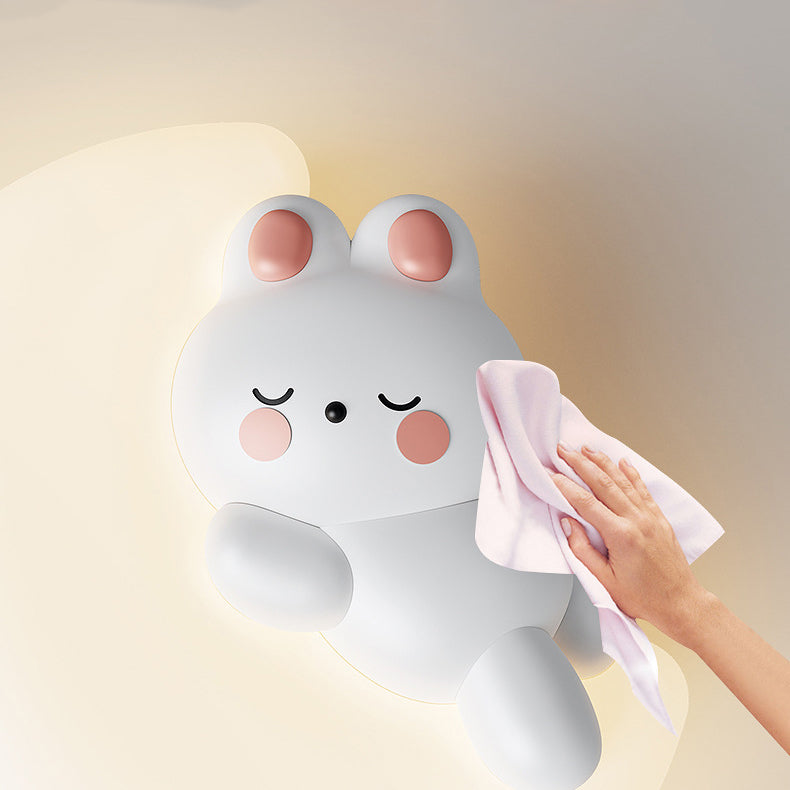Cartoon Animal Rabbit Bear Wall Lamp