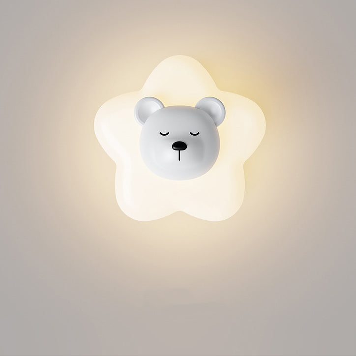 Cartoon Animal Rabbit Bear Wall Lamp