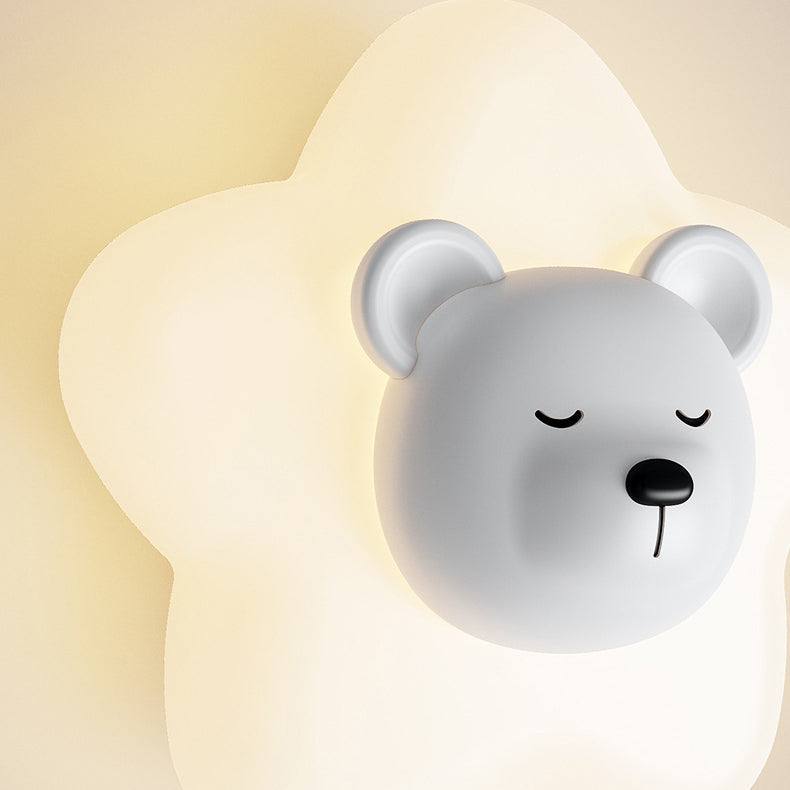 Cartoon Animal Rabbit Bear Wall Lamp