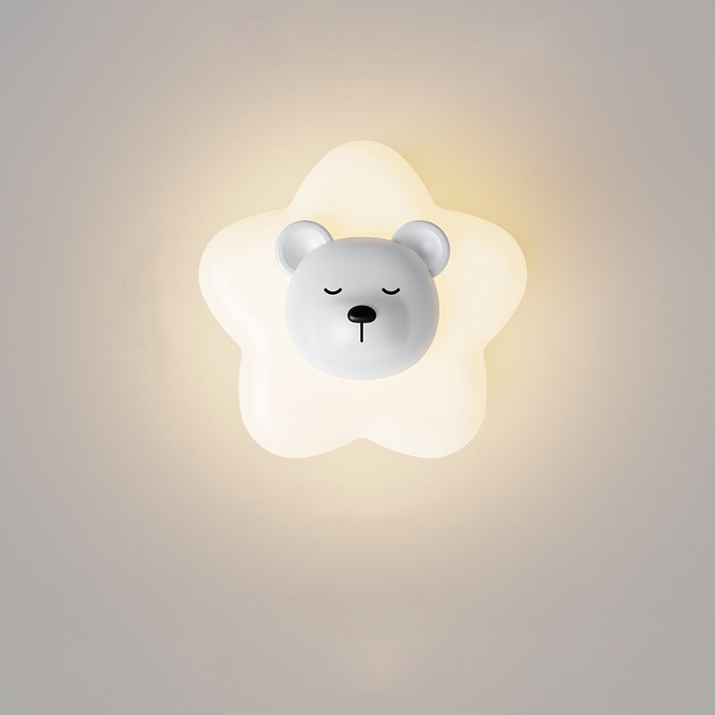 Cartoon Animal Rabbit Bear Wall Lamp