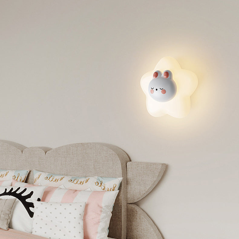 Cartoon Animal Rabbit Bear Wall Lamp