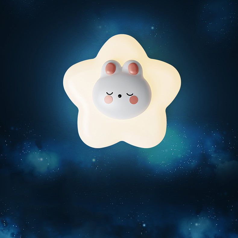 Cartoon Animal Rabbit Bear Wall Lamp