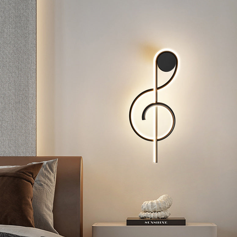 Musical Note Acrylic Iron Wall Lamp
