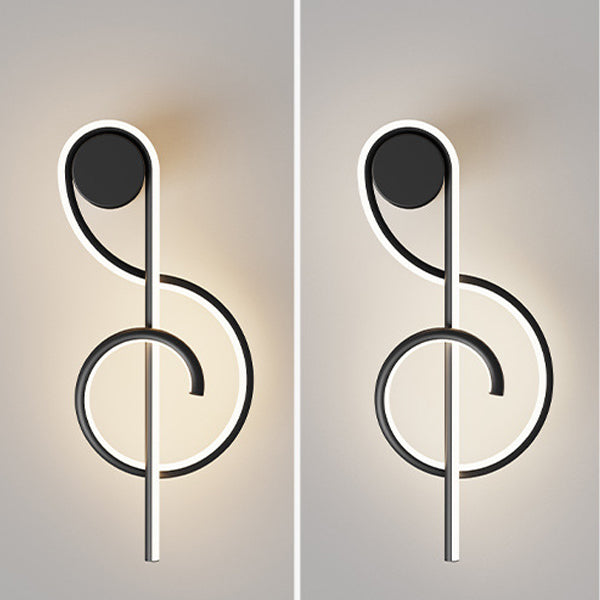 Musical Note Acrylic Iron Wall Lamp