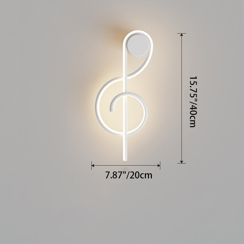 Musical Note Acrylic Iron Wall Lamp