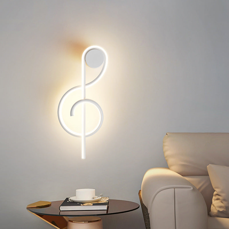 Musical Note Acrylic Iron Wall Lamp