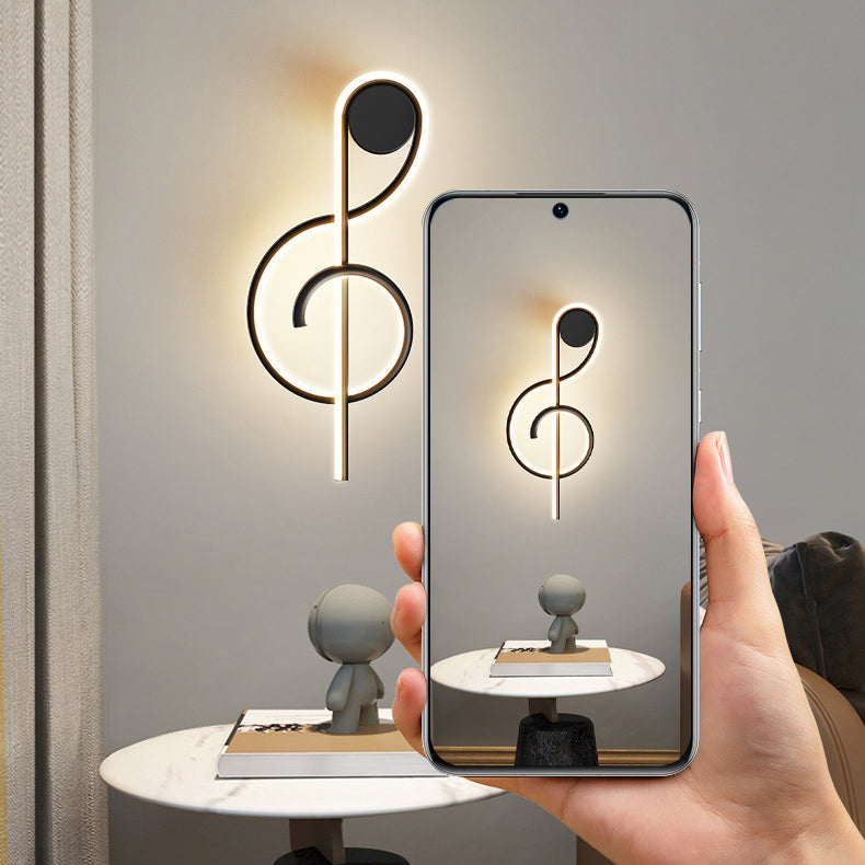 Musical Note Acrylic Iron Wall Lamp