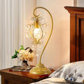 Beaded Crystal Bent Iron Table Lamp