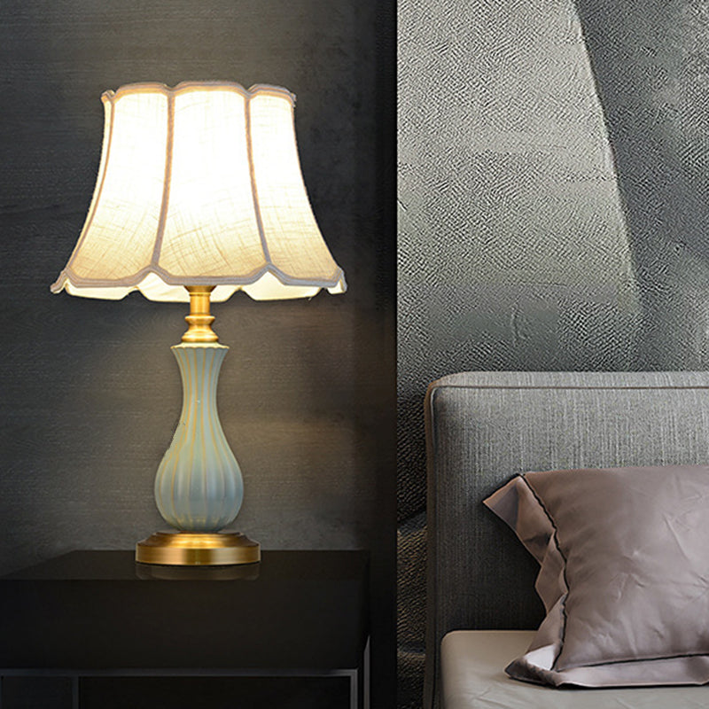 Frustum Cone Drum Fabric Table Lamp