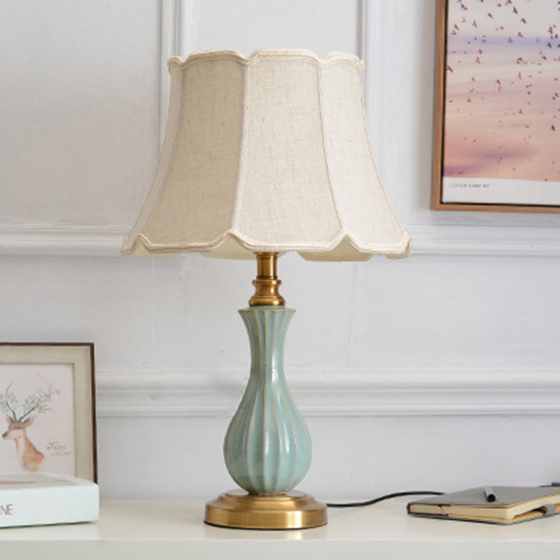 Frustum Cone Drum Fabric Table Lamp